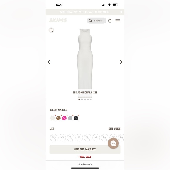 Skims white shimmer marble foil soft lounge shimmer racer back maxi dress - Picture 5 of 11